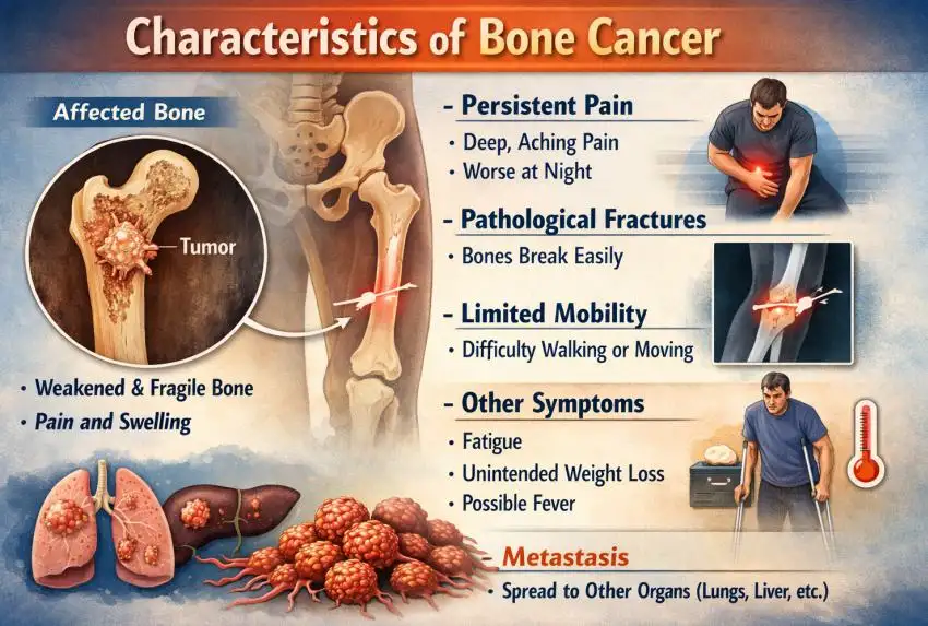 Characteristics of Bone Cancer: Symptoms, Causes, Diagnosis, and Treatment Explained