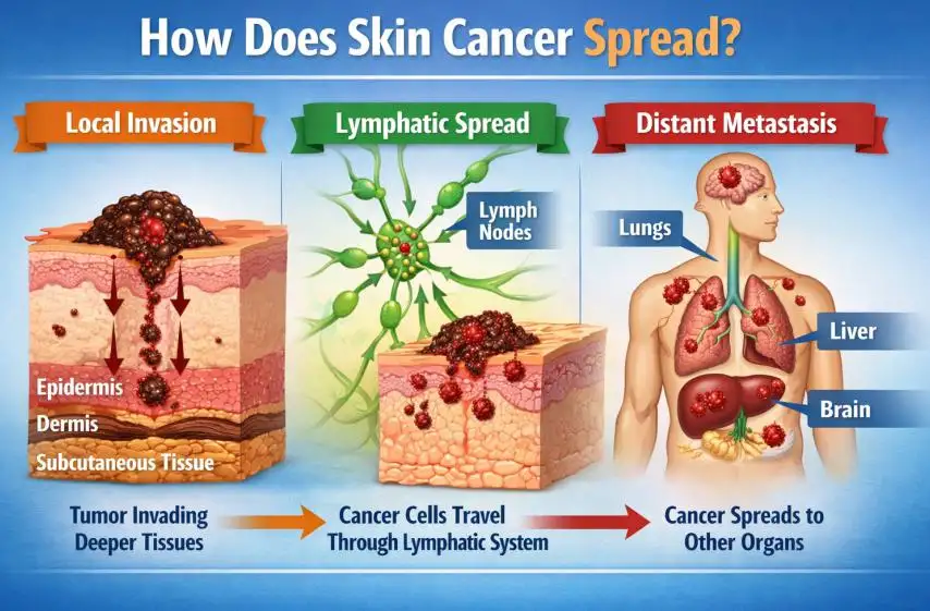 How Does Skin Cancer Spread? Causes, Stages, Symptoms, and Prevention