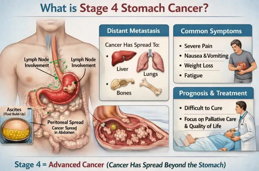What Is Stage 4 Stomach Cancer? Symptoms, Treatment Options, Survival Rates, and Latest Advances